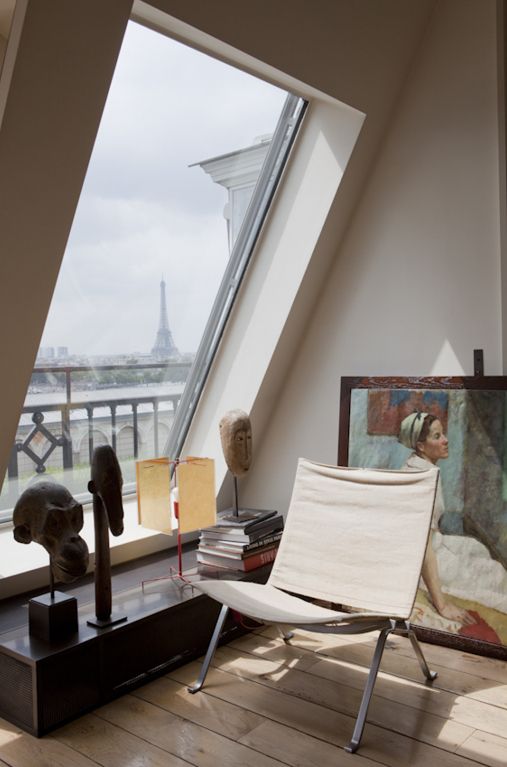 Interiores-parisinos-inspiración-rincón-de-una-buhardilla