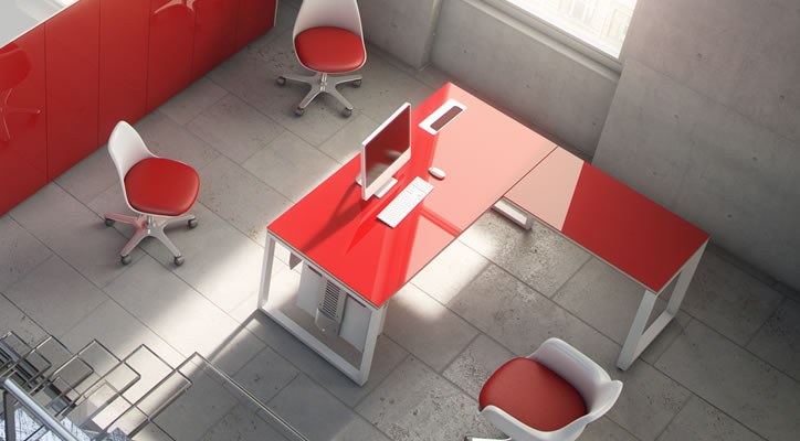 Conjunto muebles despacho de Despacho a despacho con acabado melamina Luxe