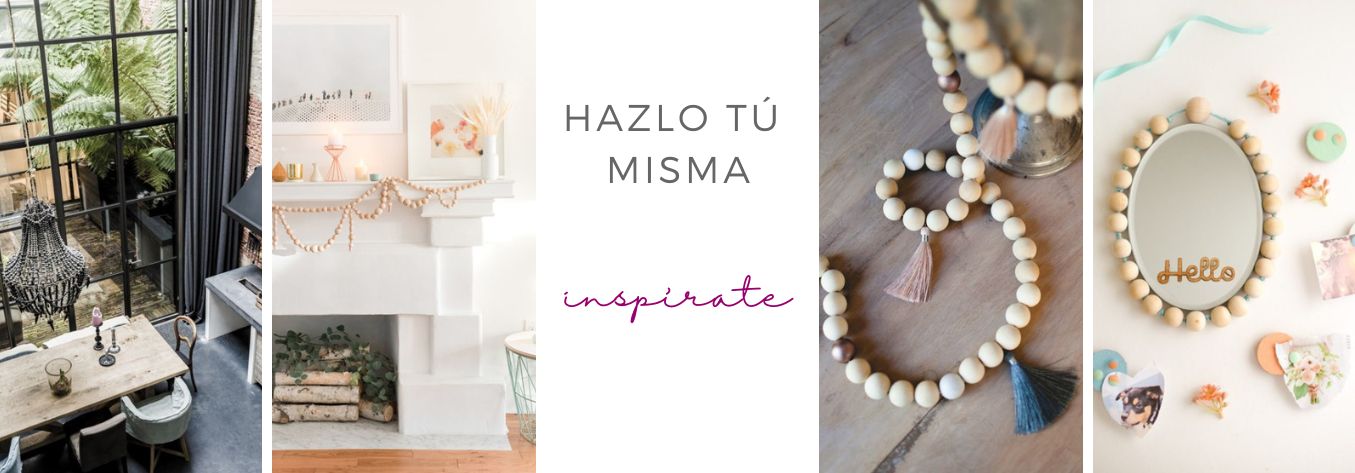 DIY con bolas de madera, decoración natural