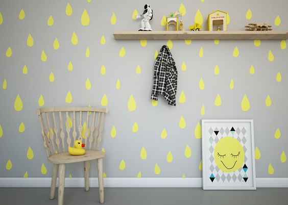 Decorar con papel pintado un dormitorio infantil con estilo nórdico