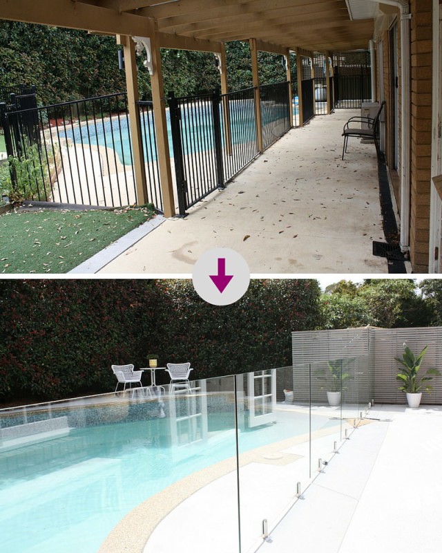 Reforma de una vivienda-antes y después-decoración-espacio-exterior-piscina