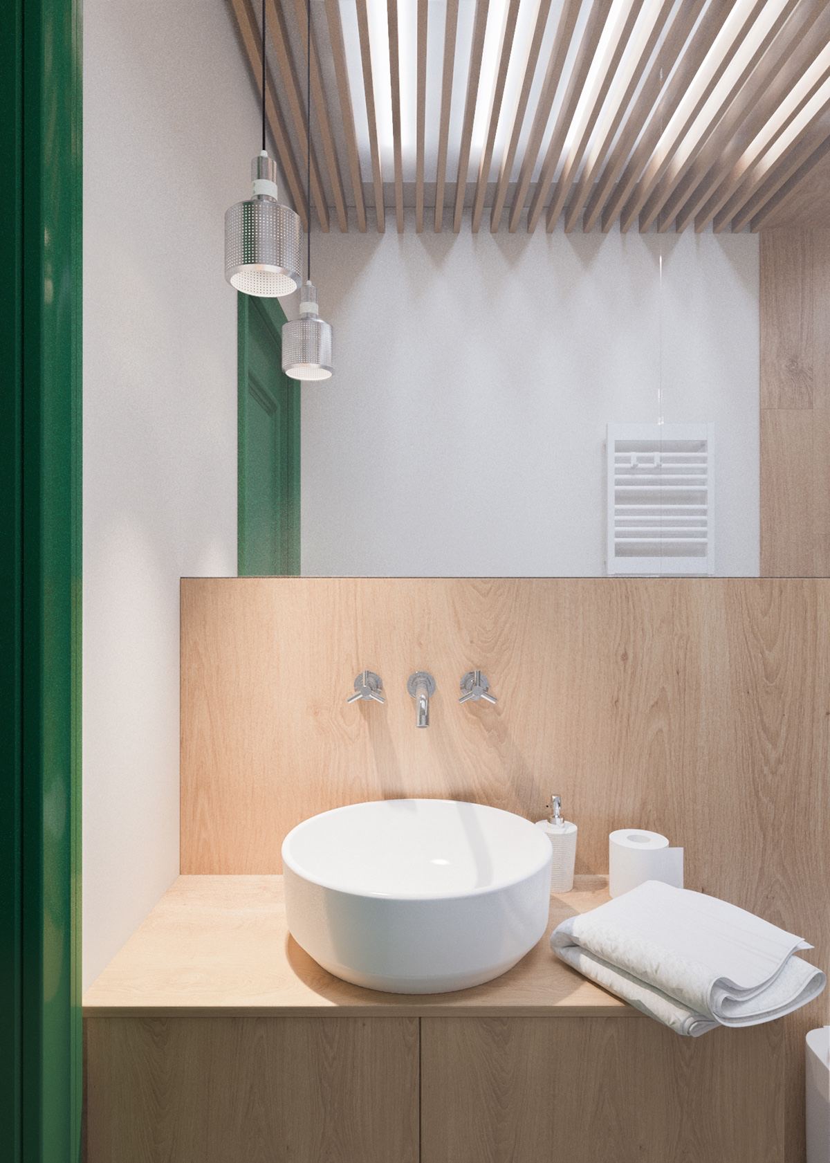 Claves_para_crear_contrastes_de_color_en_la_decoración_espacio_baño_wood-and-green-bathroom-with-skylight-min