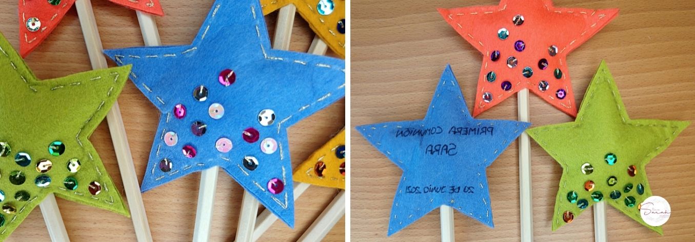 DIY, decorar lápices con estrellas